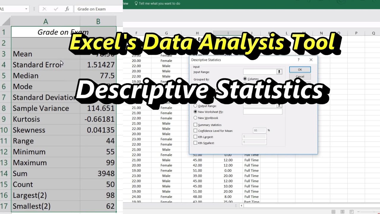 excel for mac descriptive statistics
